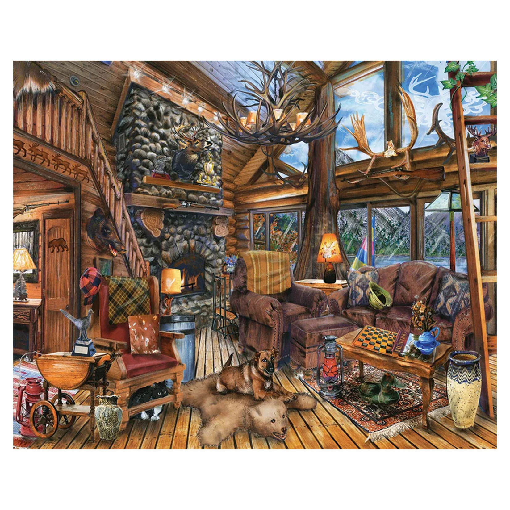 Springbok Jigsaw Puzzle - The Hunting Lodge (500-Piece)