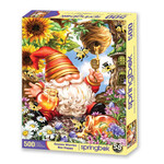 Springbok Jigsaw Puzzle - Gnome Worries Bee Happy (500-Piece)