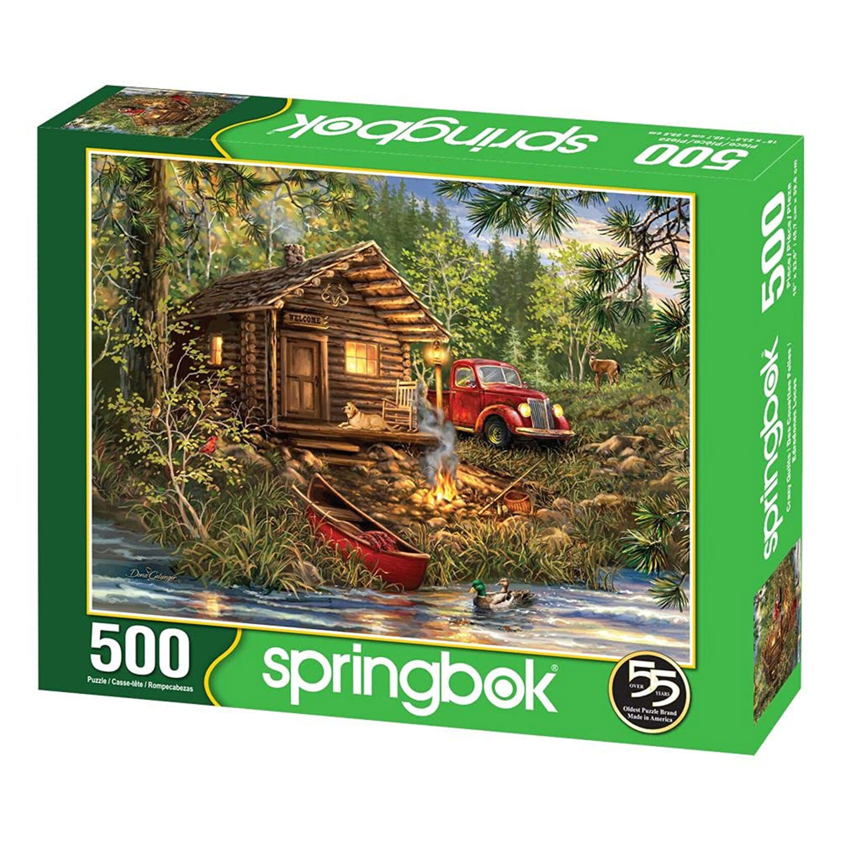 Springbok Jigsaw Puzzle - Cozy Cabin Life (500-Piece)