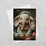 Salty Alyce Greeting Card - Blooming Elephant