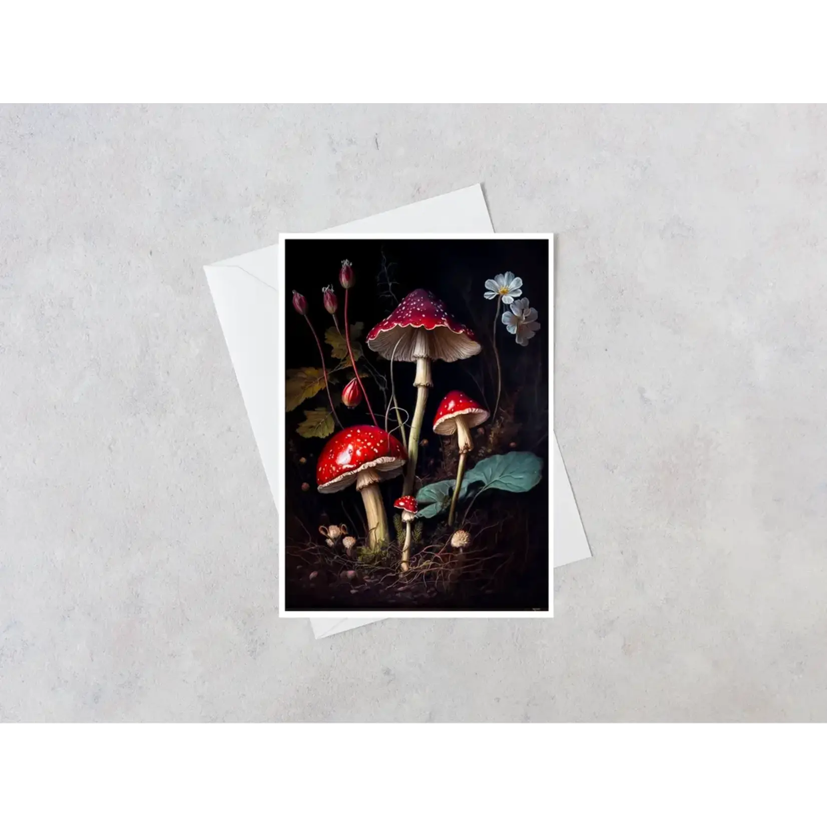 Salty Alyce Greeting Card - Vintage Red Mushroom