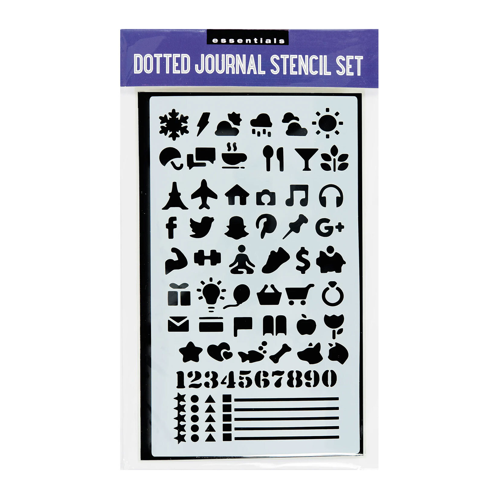 Peter Pauper Press Dotted Journal Stencil Set (12 pcs)