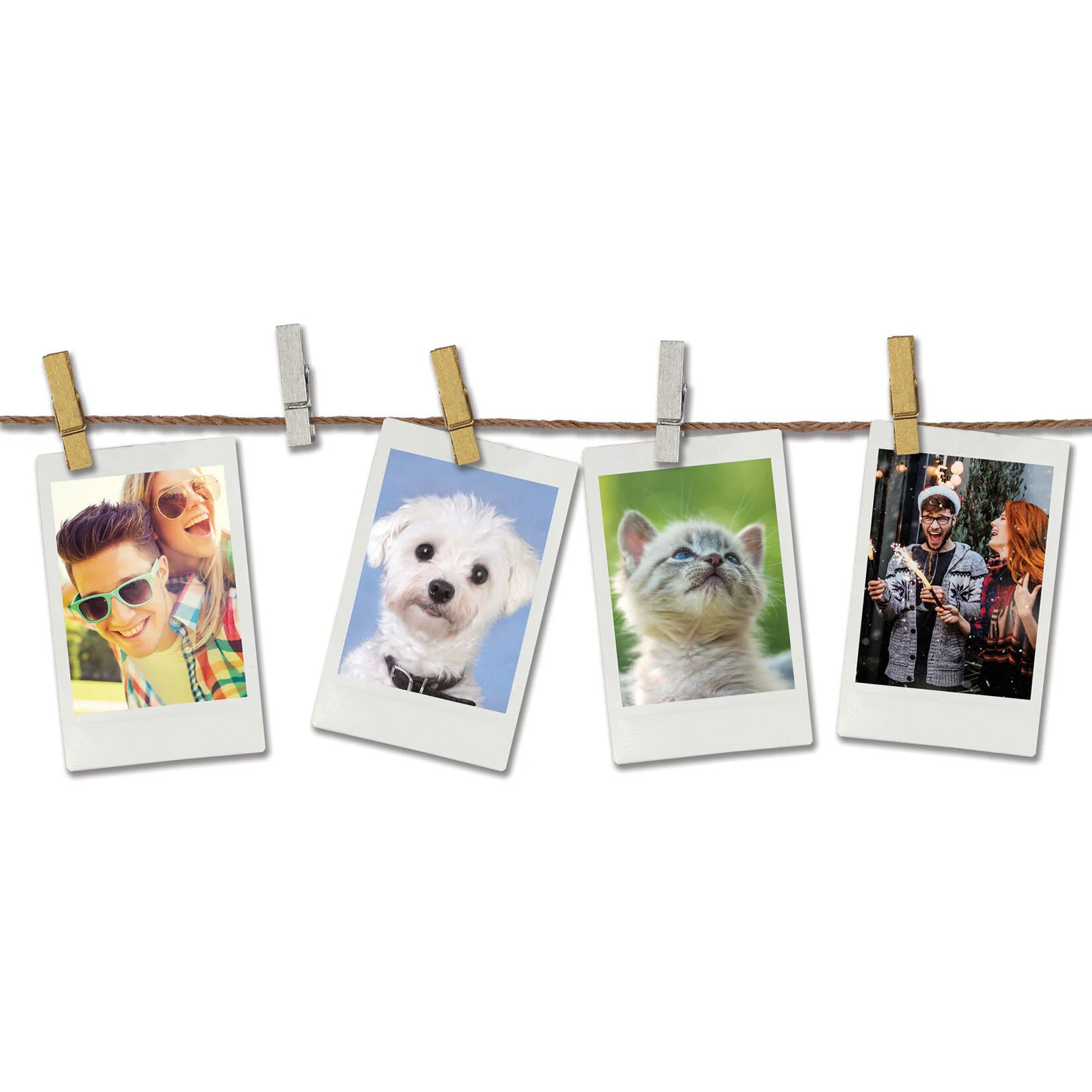 Peter Pauper Press Photo Clips - Instant Film - Gold/Silver