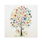 Bug Art Ceramic Coaster - Flower Tree