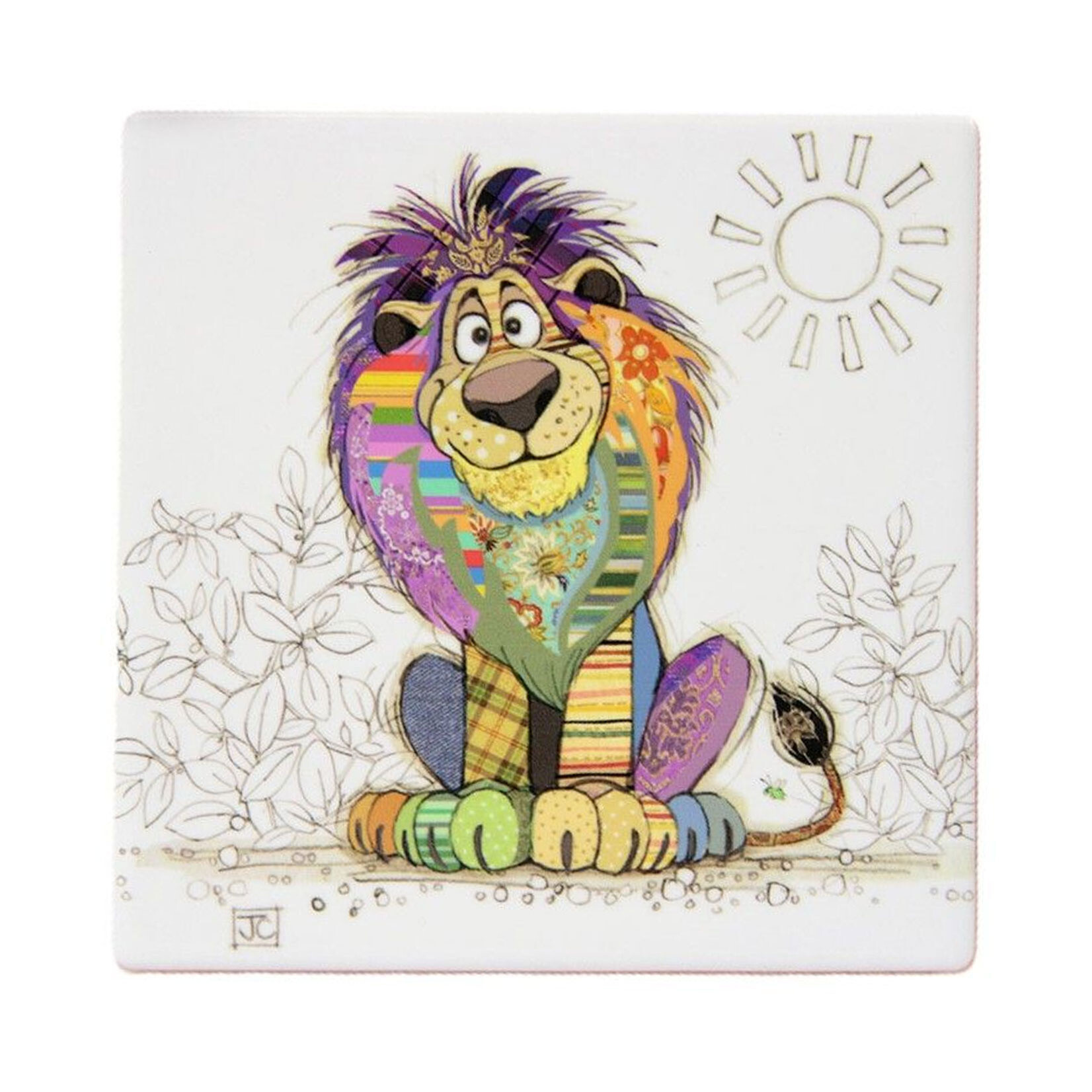 Bug Art Ceramic Coaster - Louis Lion