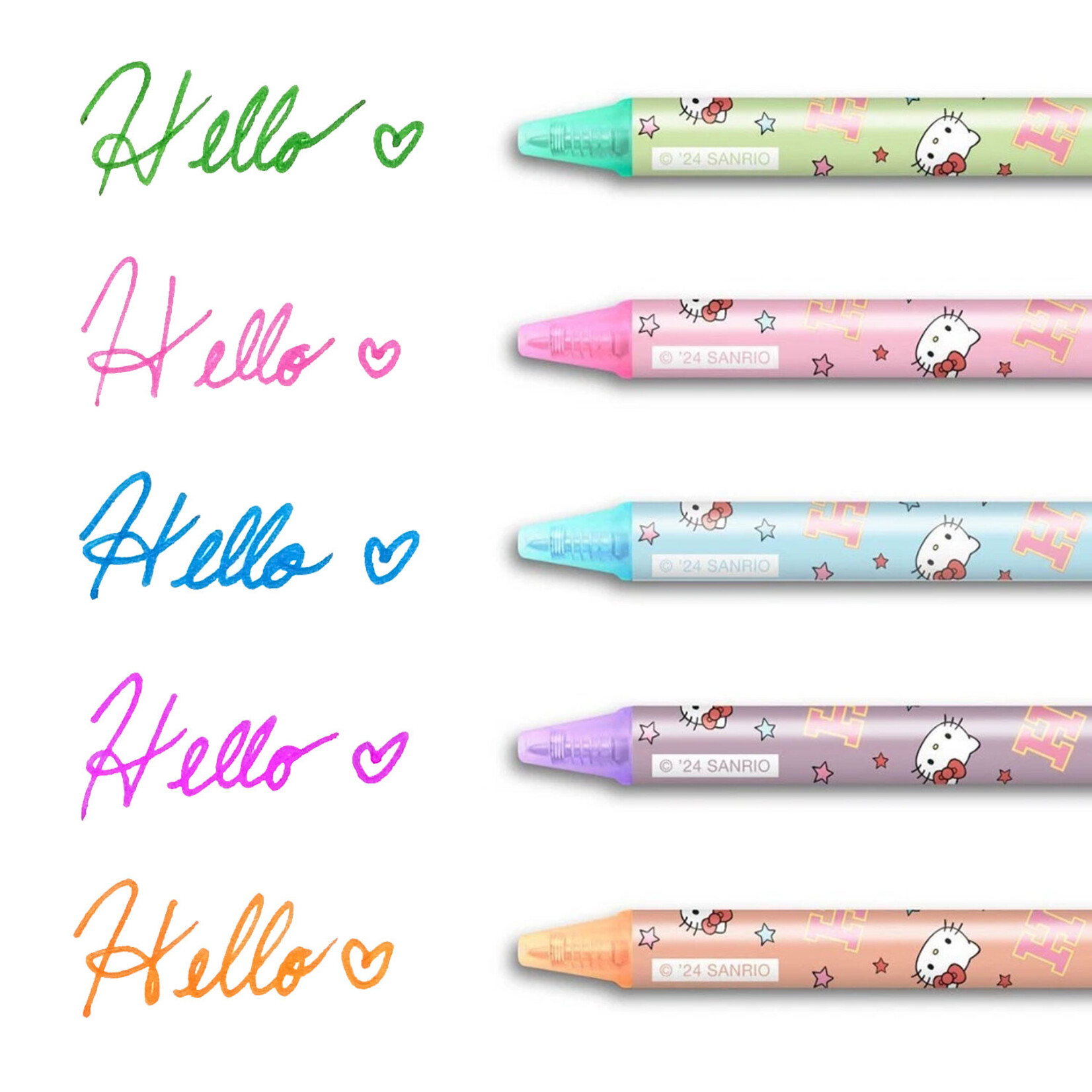 Hello Kitty Multi-Color Gel Pen Set - College Letters