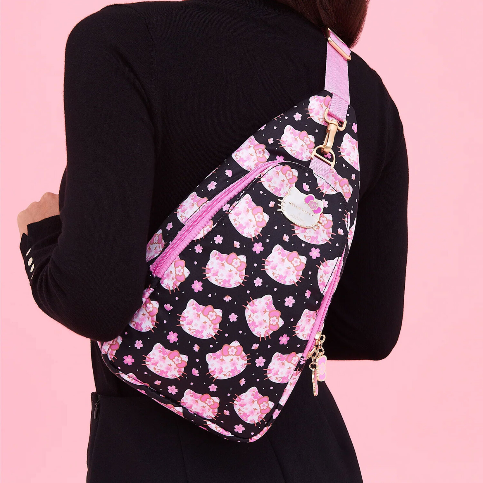 Hello Kitty x JuJuBe Cherry Blossoms - Crossbody Sling Bag / Flower Mini Bag