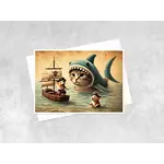 Salty Alyce Greeting Card - Captain Leo and the Sharky Seas