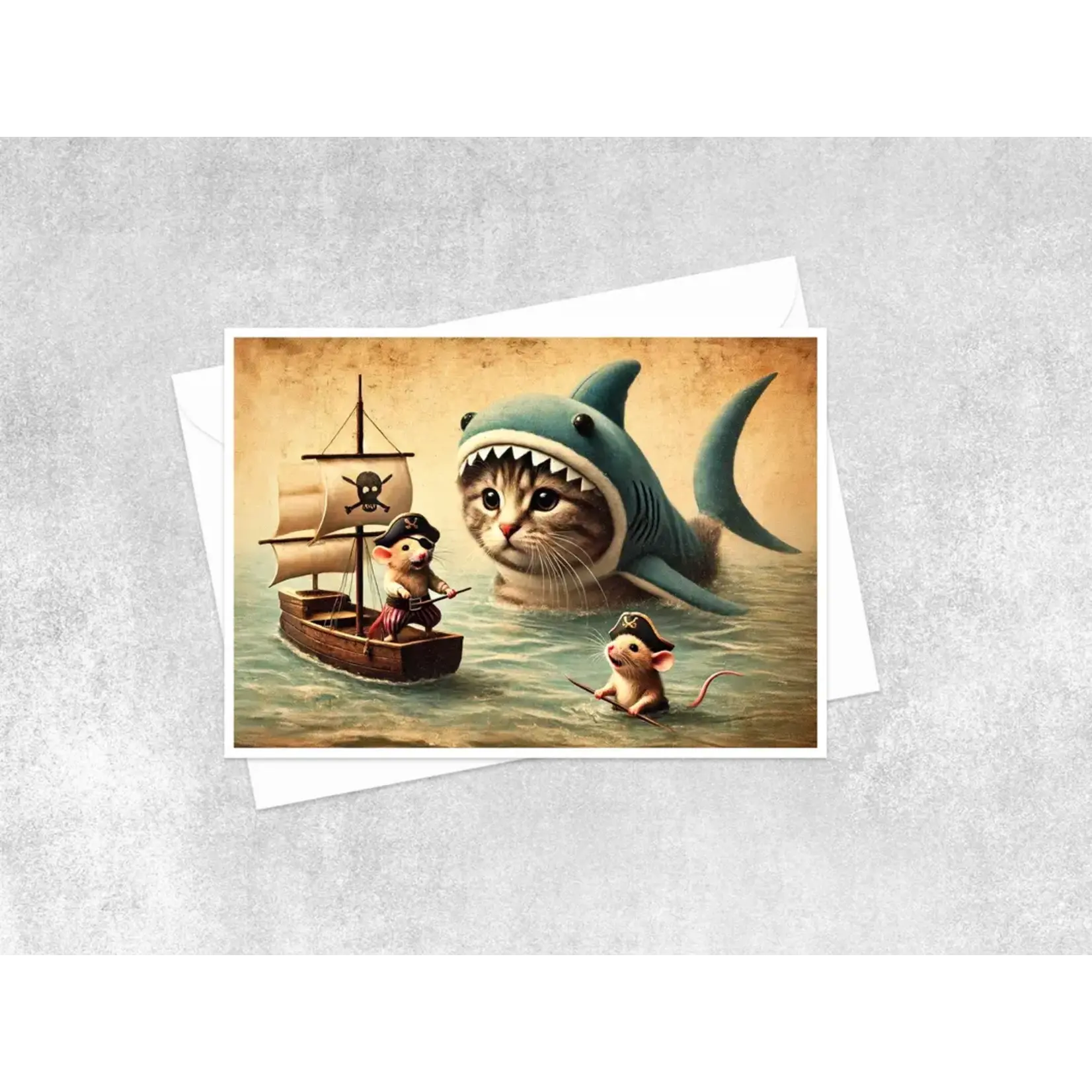 Salty Alyce Greeting Card - Captain Leo and the Sharky Seas