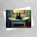 Salty Alyce Greeting Card - Bear in the Bathtub