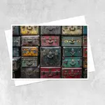 Salty Alyce Greeting Card - Vintage Suitcase Stack