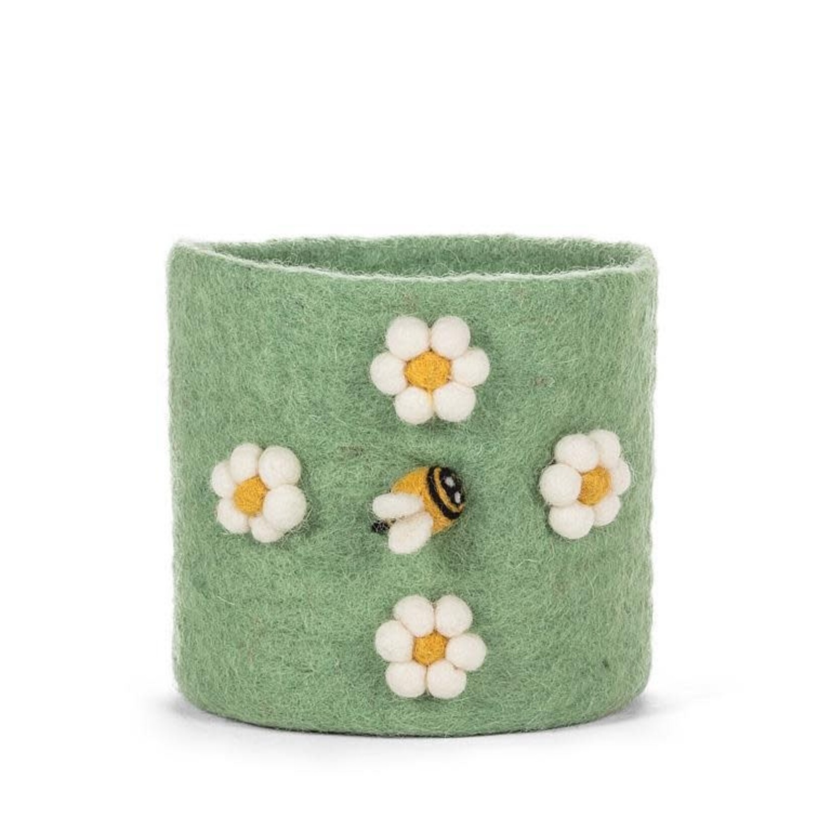 Abbott Wool Felt Planter - Bee Pompom (Small / Large)