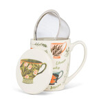 Abbott Covered Mug & Strainer - Tea Garden