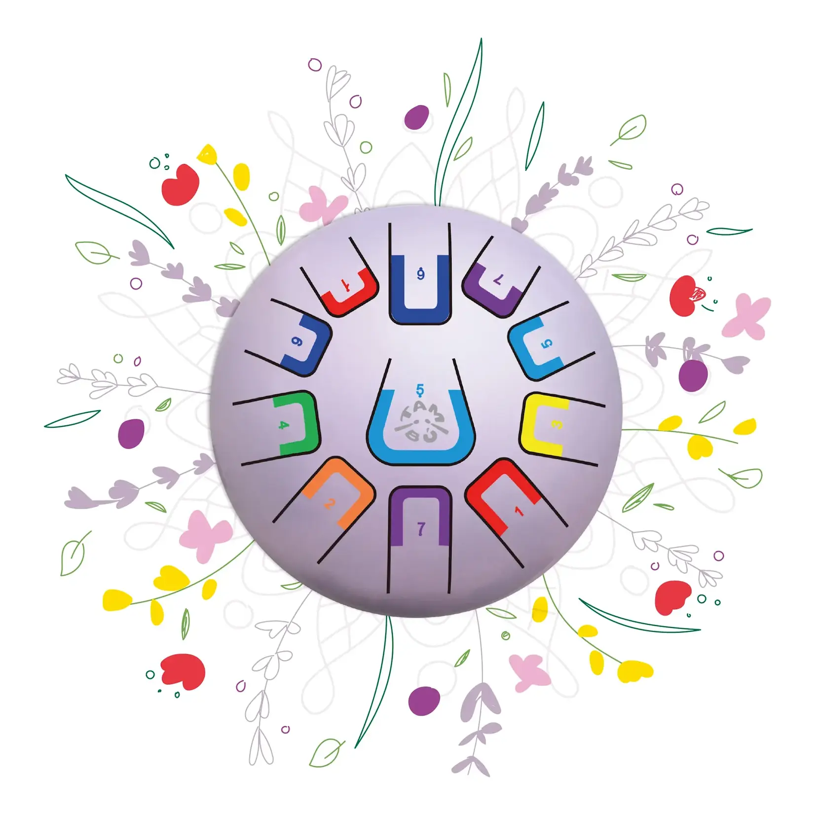 Tambú 8" Tongue Drum (Assorted Colours)