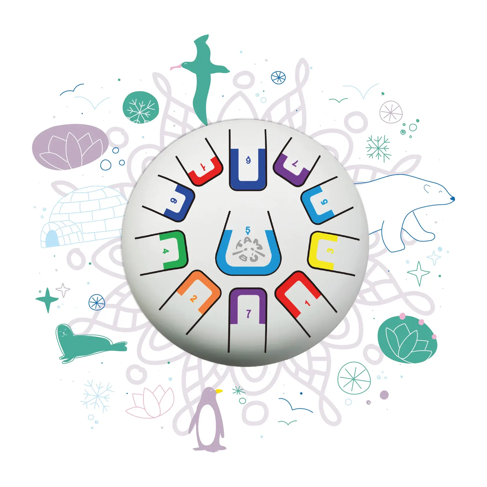 Tambú 8" Tongue Drum (Assorted Colours)