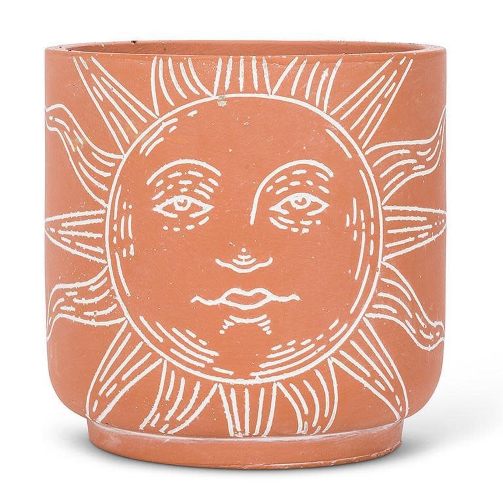Terracotta Planter - Sun Face