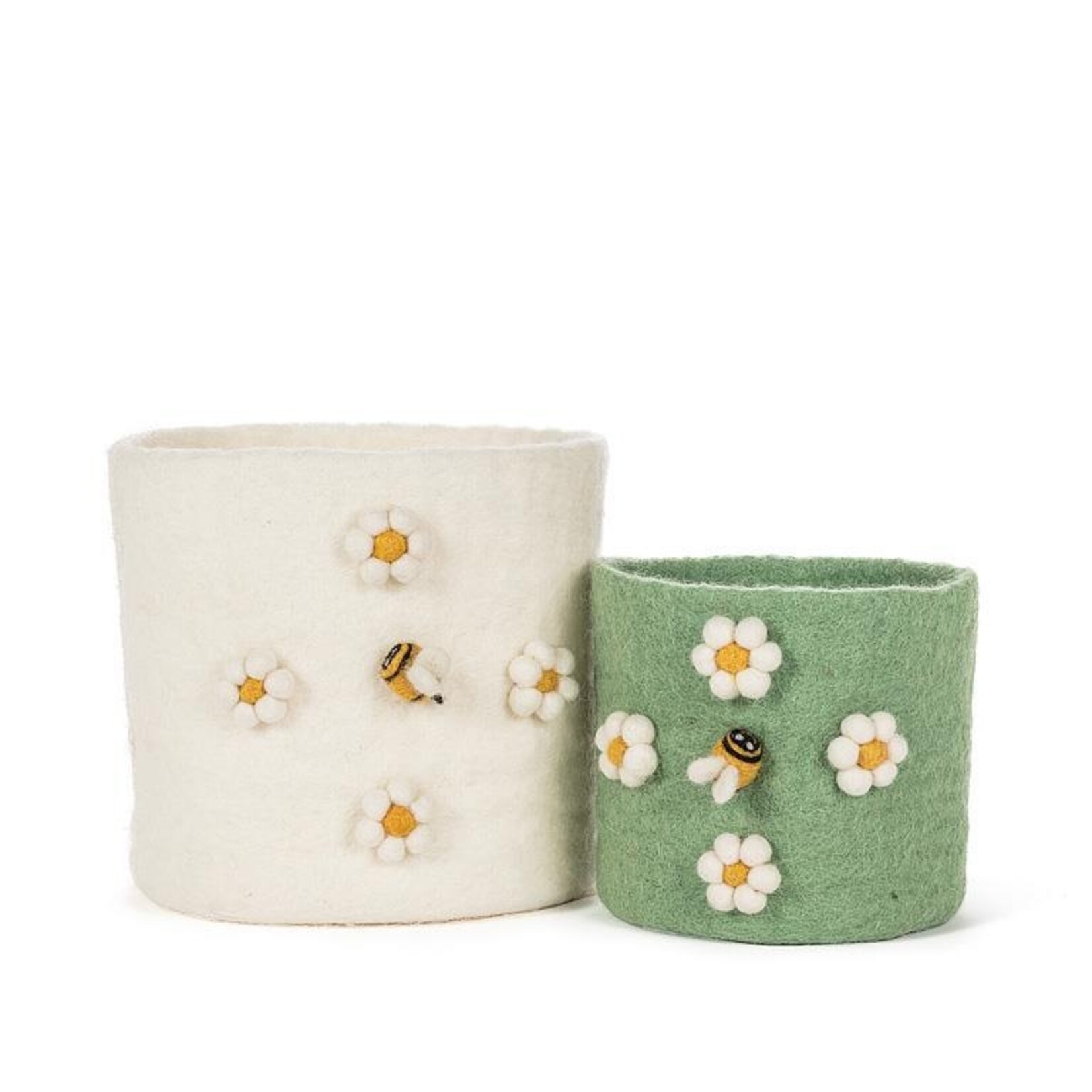 Abbott Wool Felt Planter - Bee Pompom (Small / Large)