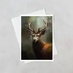 Salty Alyce Greeting Card - Vintage Stag Deer