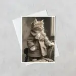 Salty Alyce Greeting Card - Philosopher Cat