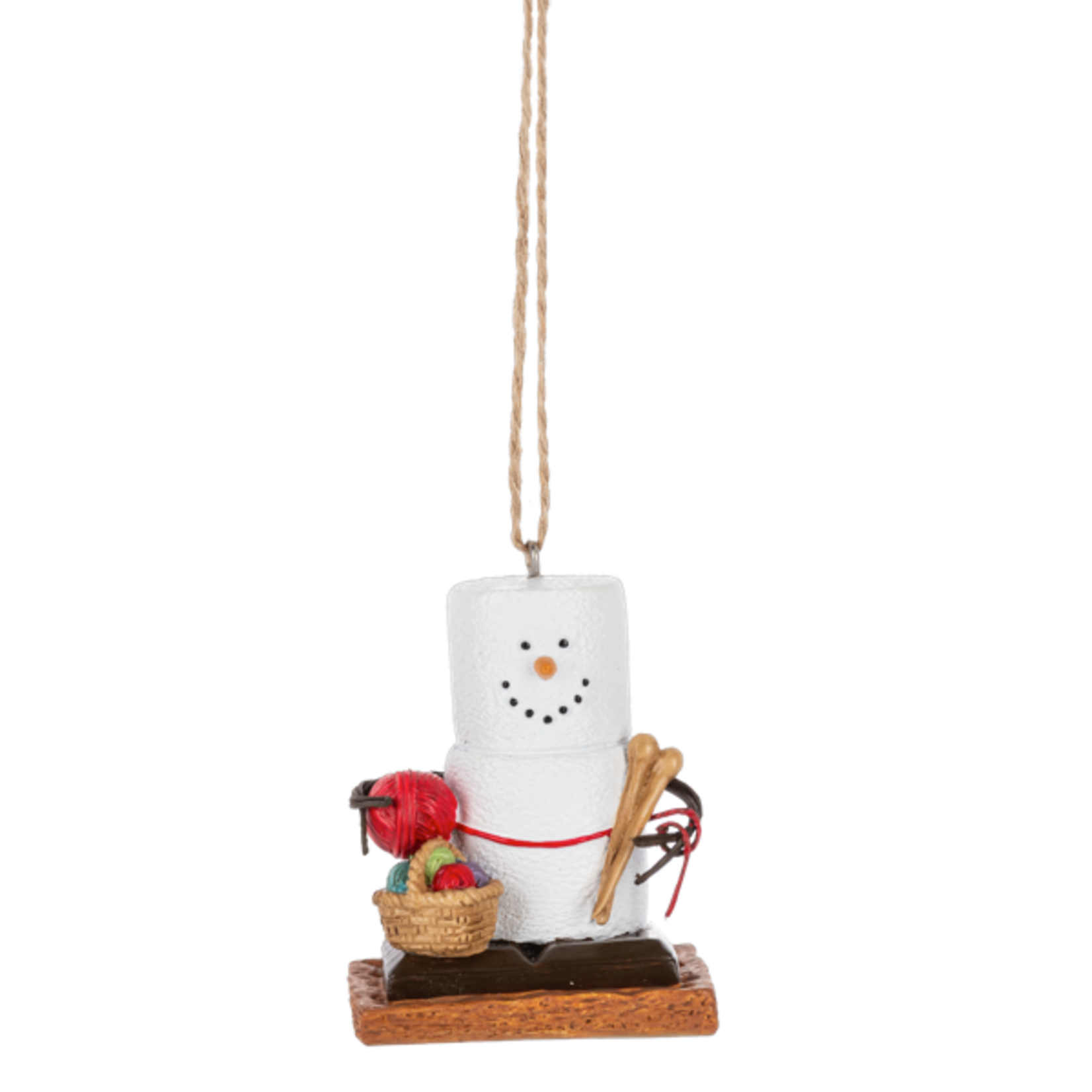 Ganz Ornament - S'mores - Knitting