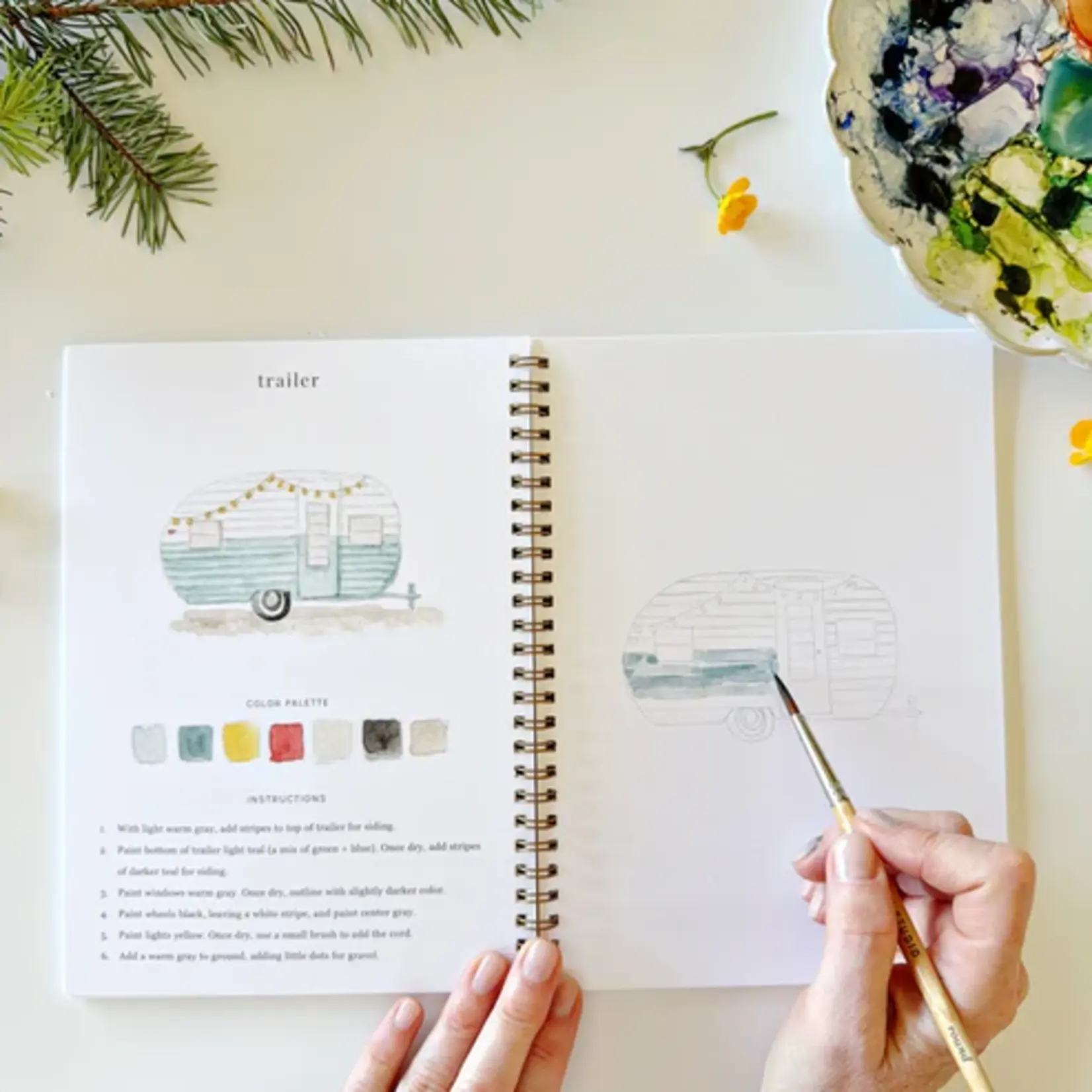 Emily Lex Studio Watercolor Workbook - Camping