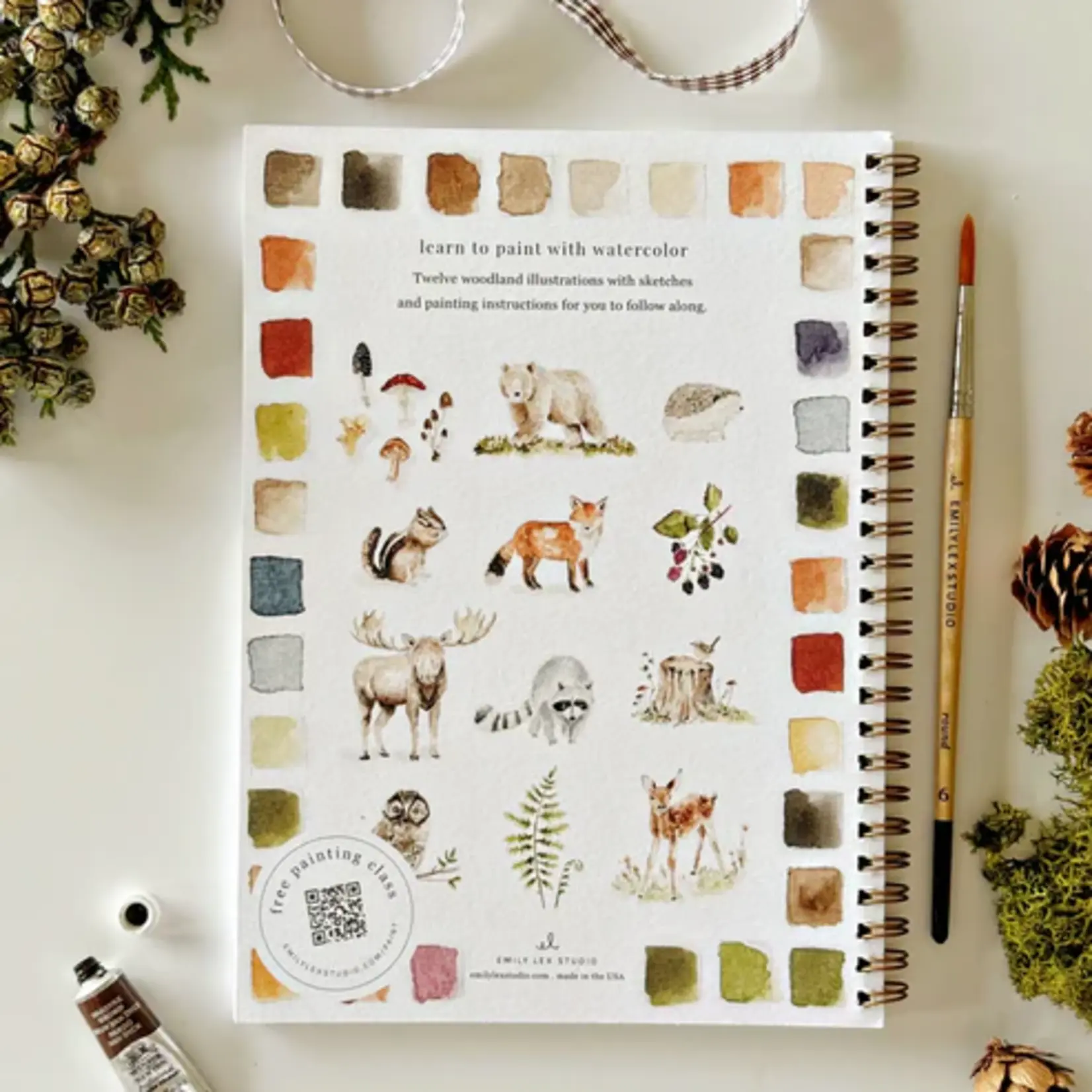 Emily Lex Studio Watercolor Workbook - Woodland
