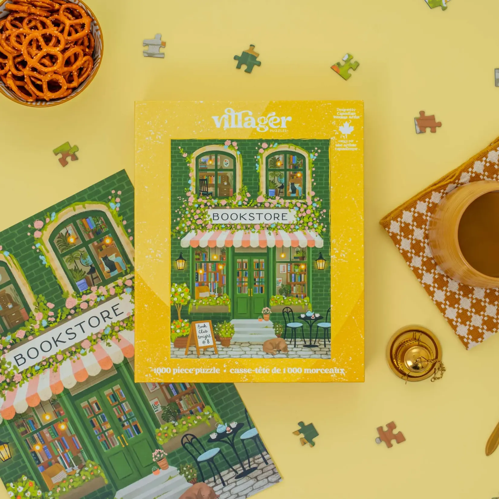 Villager Puzzles Jigsaw Puzzle - Emerald Bookstore (1000-Piece)