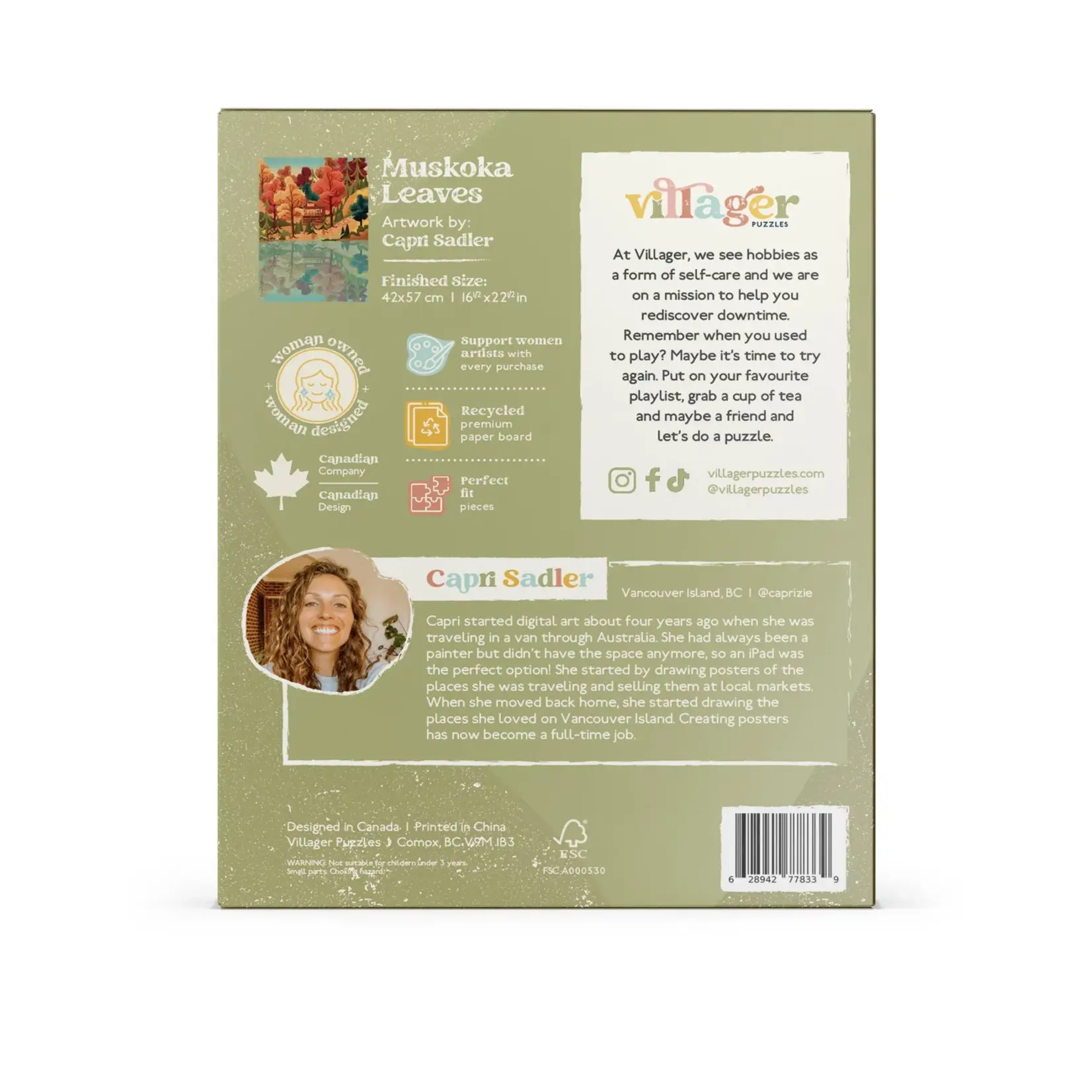 Villager Puzzles Jigsaw Puzzle - Muskoka Leaves (500-Piece)