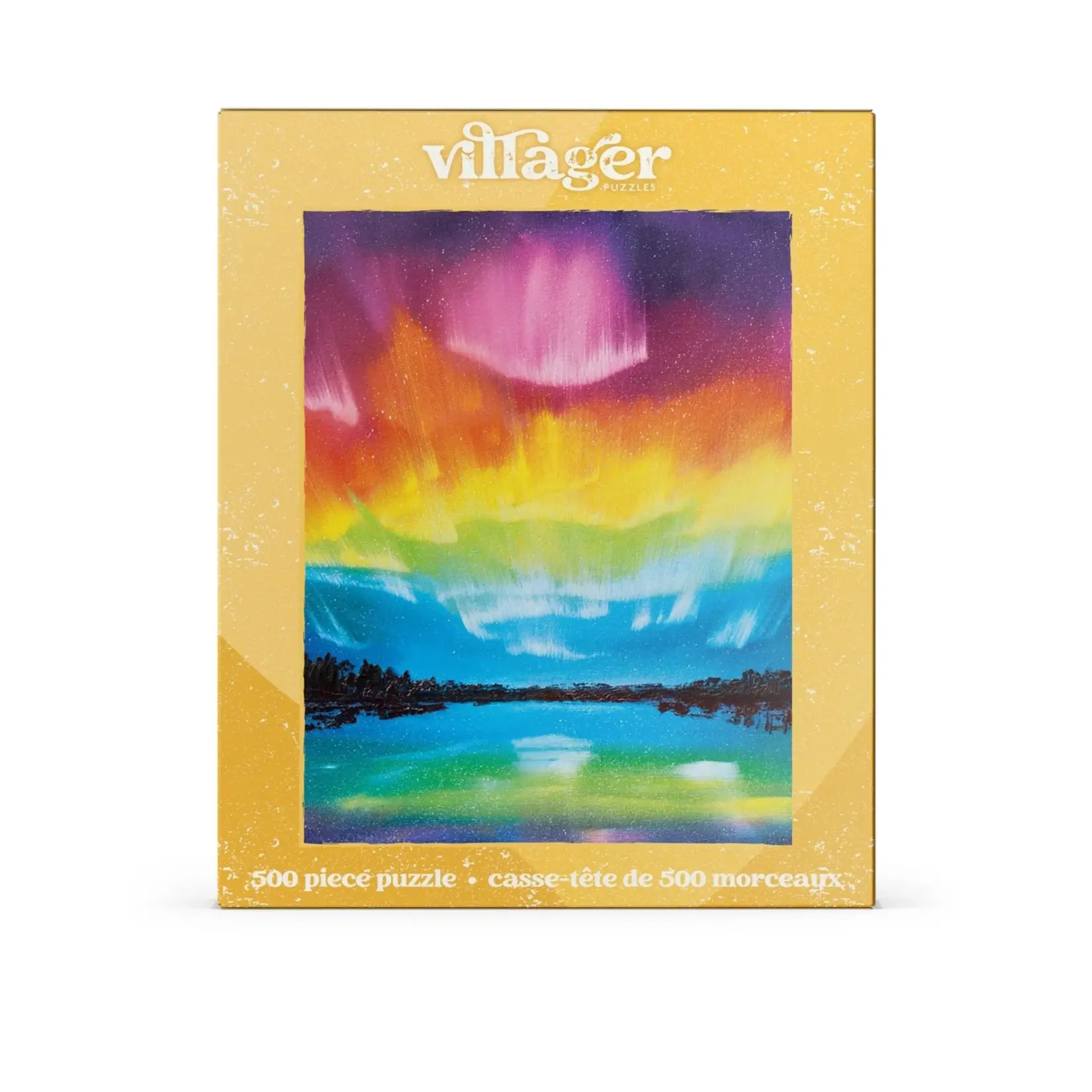 Villager Puzzles Jigsaw Puzzle - Rainbow Northern Lights (500-Piece)