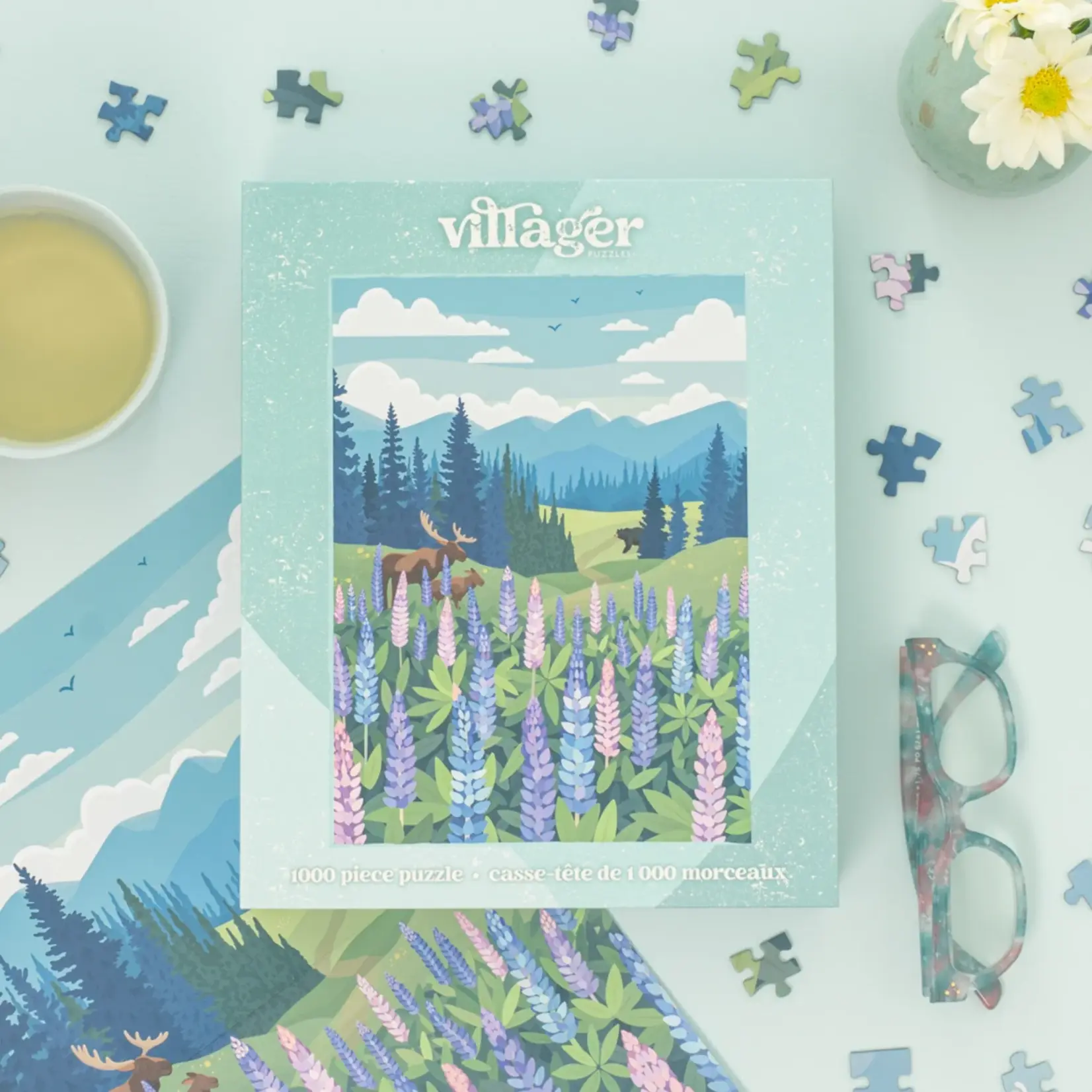 Villager Puzzles Jigsaw Puzzle - Lupines Meadow (1000-Piece)