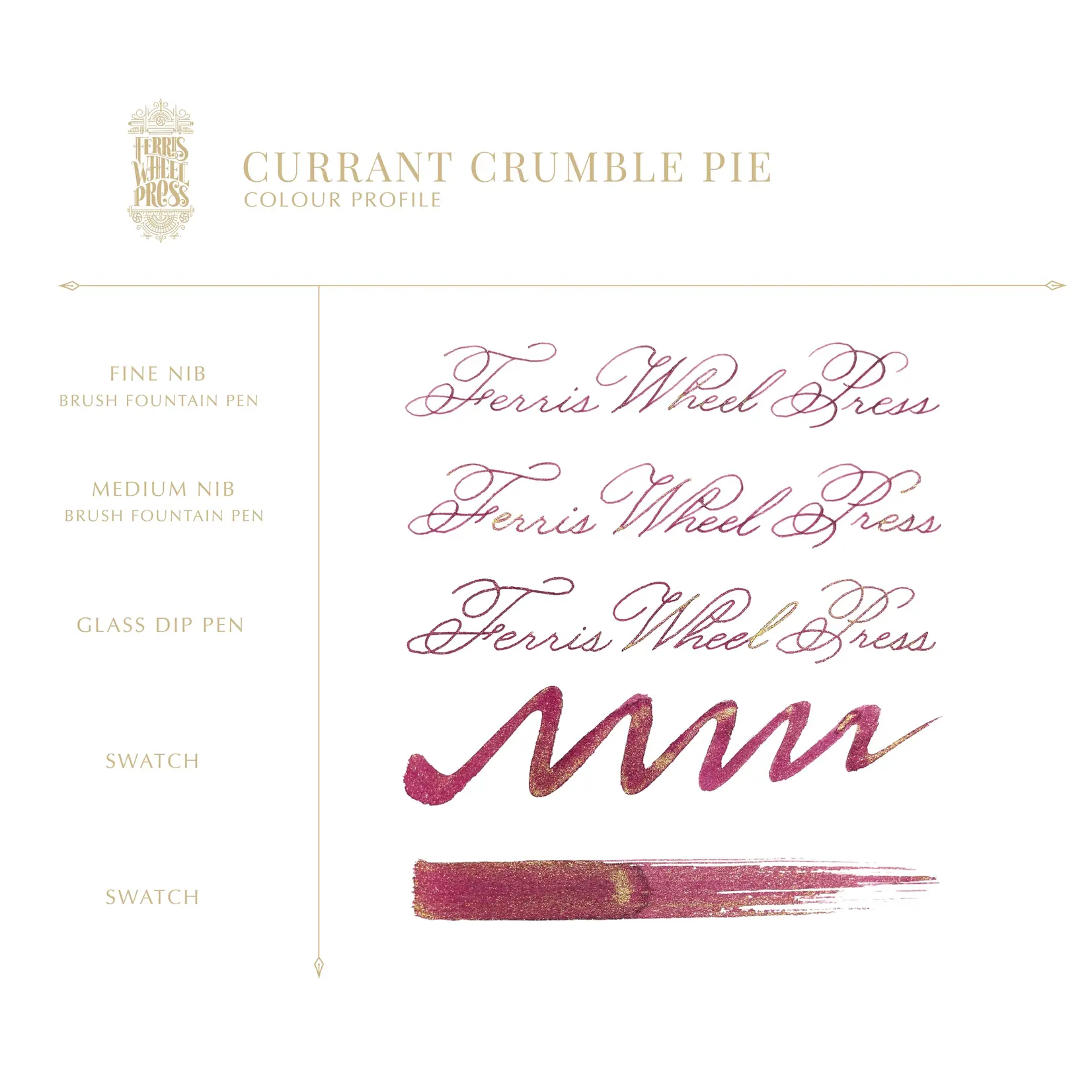 Ferris Wheel Press Fountain Pen Ink - Currant Crumble Pie (38ml / 10ml)