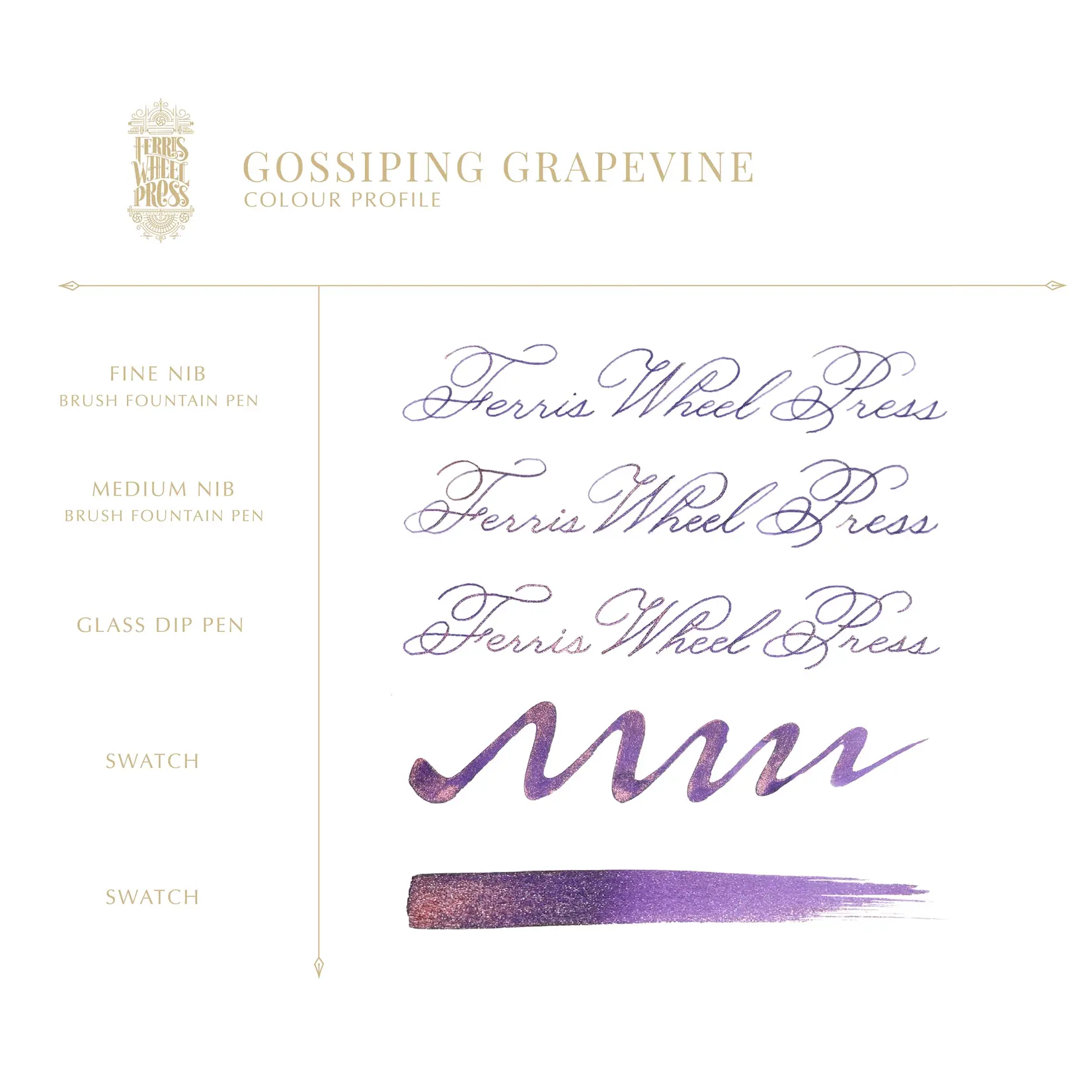 Ferris Wheel Press Fountain Pen Ink - Gossiping Grapevine (38ml / 10ml)