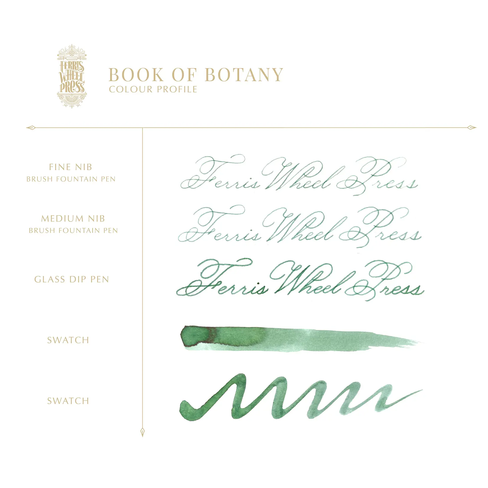Ferris Wheel Press Fountain Pen Ink - Book of Botany (38ml / 10ml)