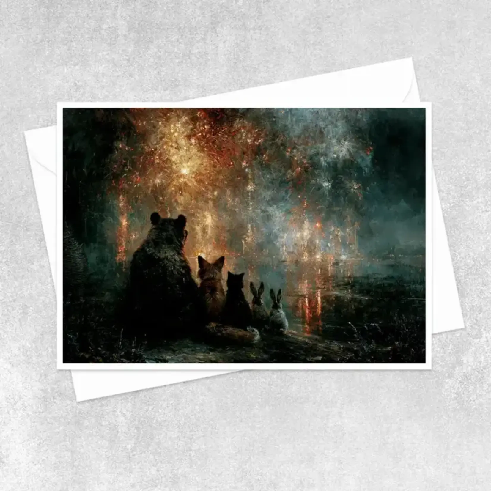 Salty Alyce Greeting Card - Firelight Gathering