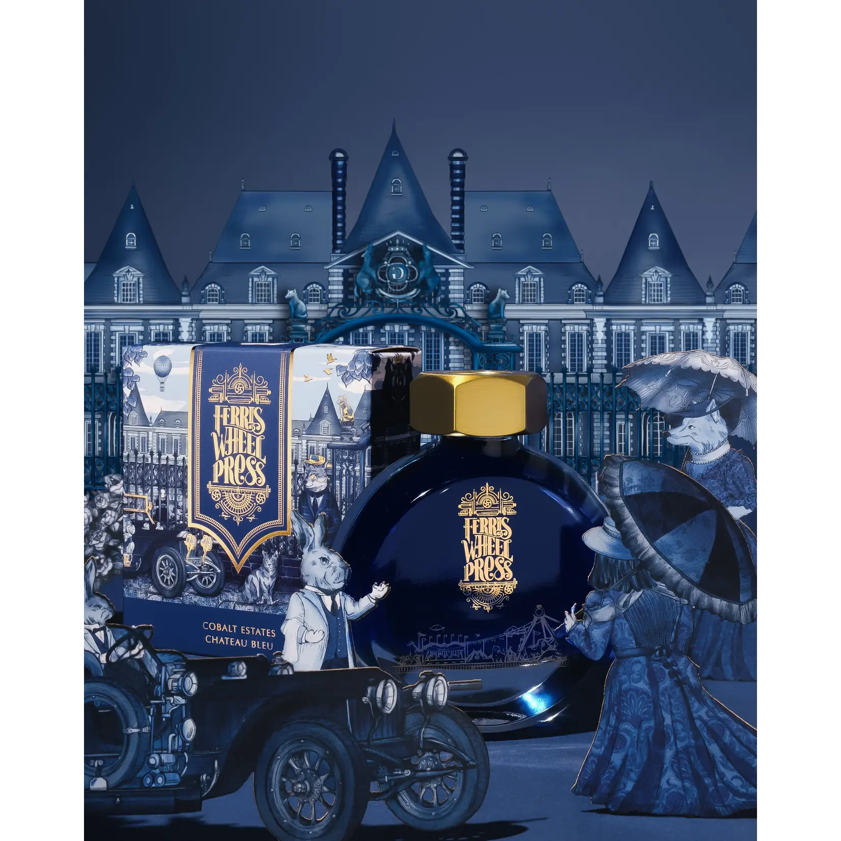 Ferris Wheel Press Fountain Pen Ink - Cobalt Estates (38ml / 10ml)
