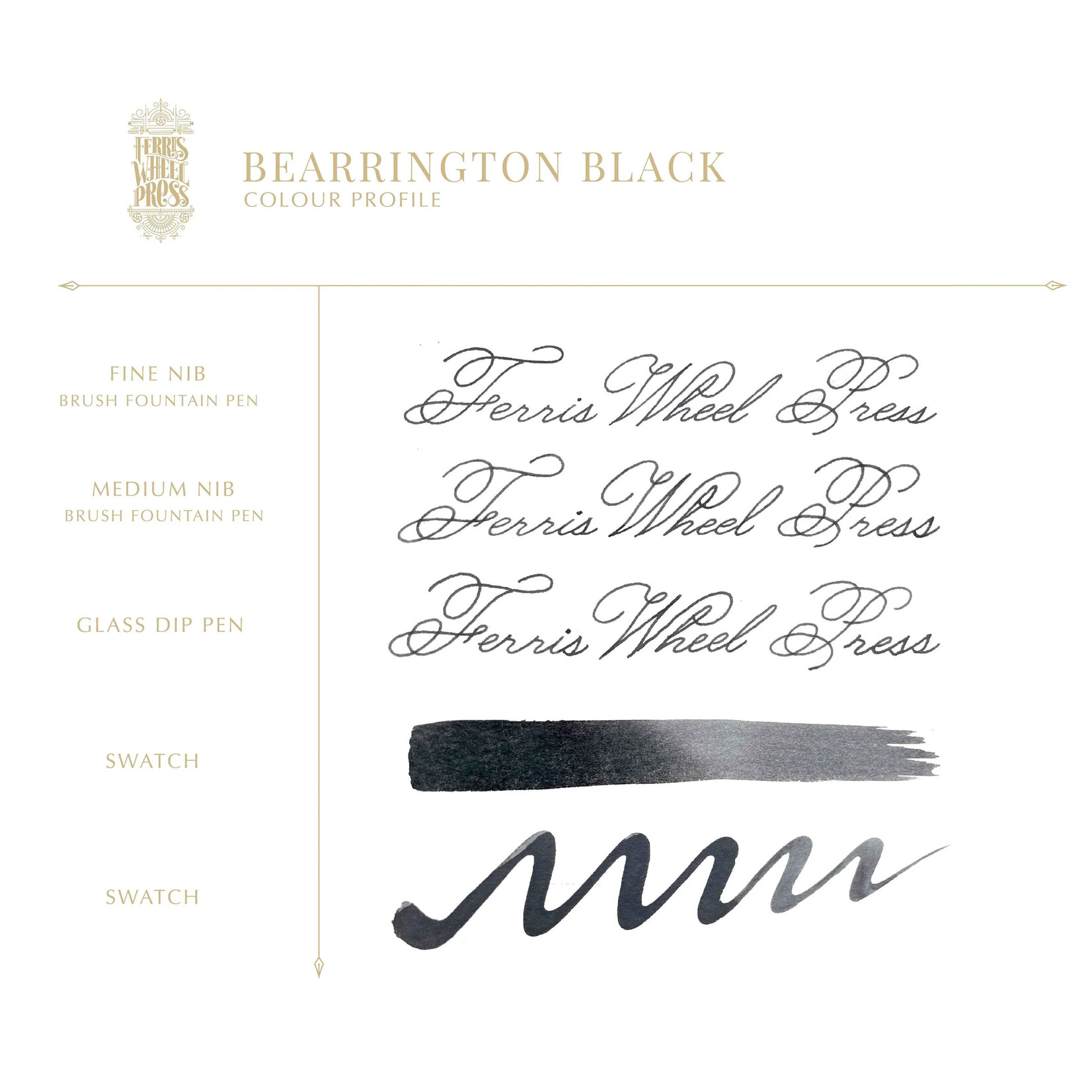 Ferris Wheel Press Fountain Pen Ink - Bearrington Black (38ml)
