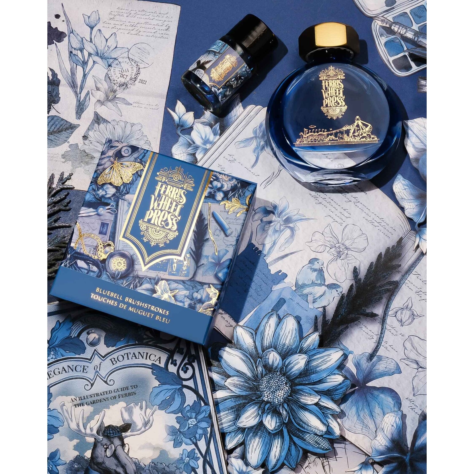Ferris Wheel Press Fountain Pen Ink - Bluebell Brushstrokes (38ml)