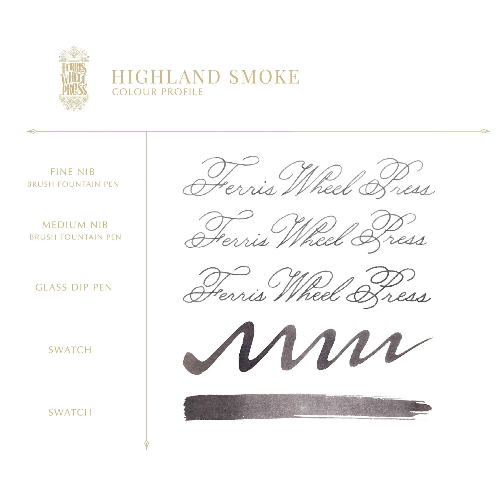 Ferris Wheel Press Fountain Pen Ink - Highland Smoke (38ml)