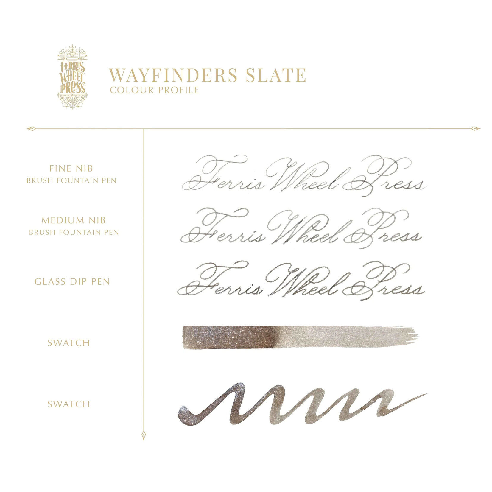 Ferris Wheel Press Fountain Pen Ink - Wayfinders Slate (10ml)
