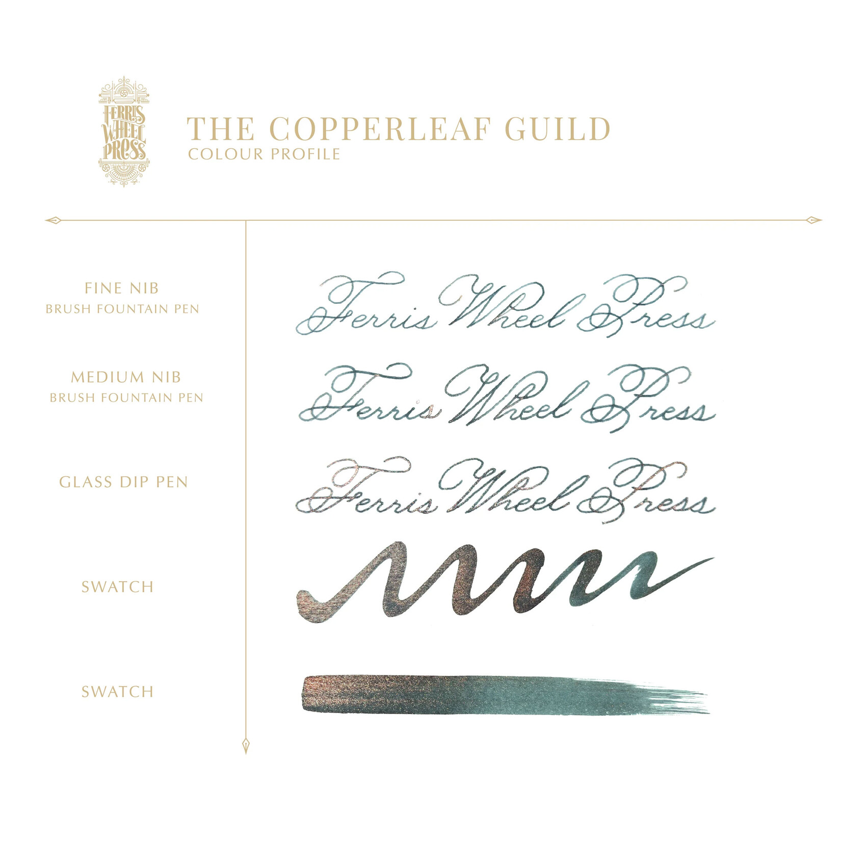 Ferris Wheel Press Fountain Pen Ink - The Copperleaf Guild (20ml / 10ml)