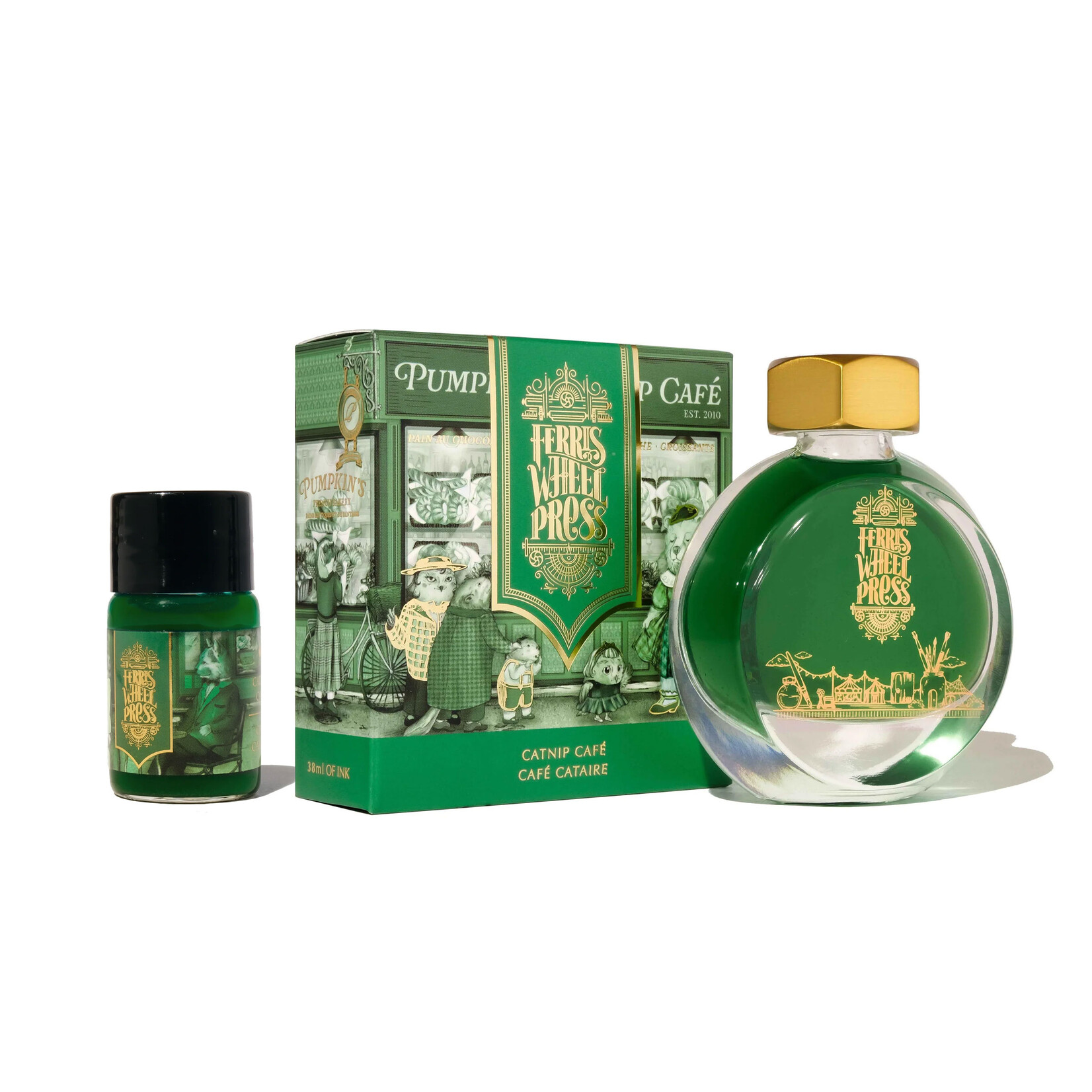 Ferris Wheel Press Fountain Pen Ink - Catnip Café (38ml / 10ml)
