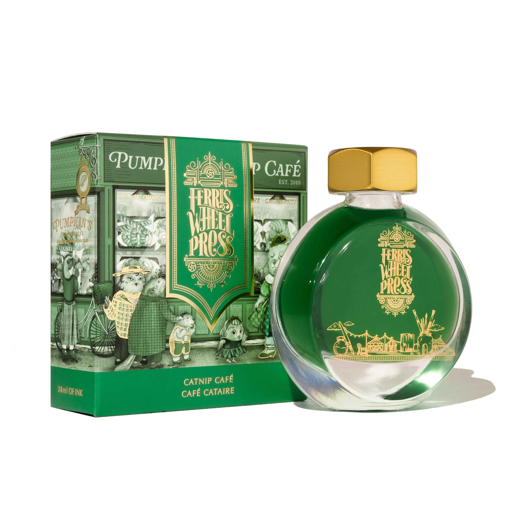 Ferris Wheel Press Fountain Pen Ink - Catnip Café (38ml / 10ml)