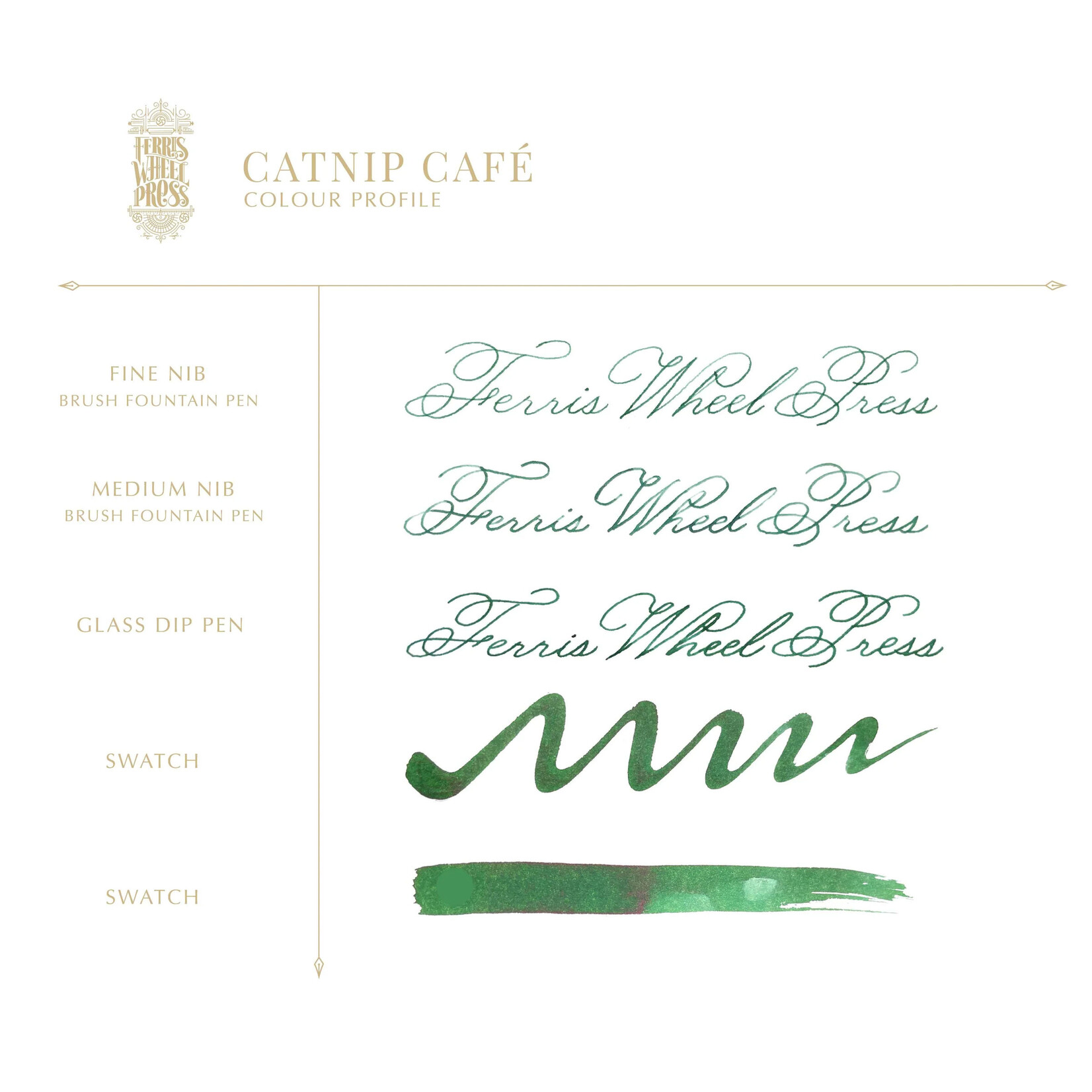 Ferris Wheel Press Fountain Pen Ink - Catnip Café (38ml / 10ml)