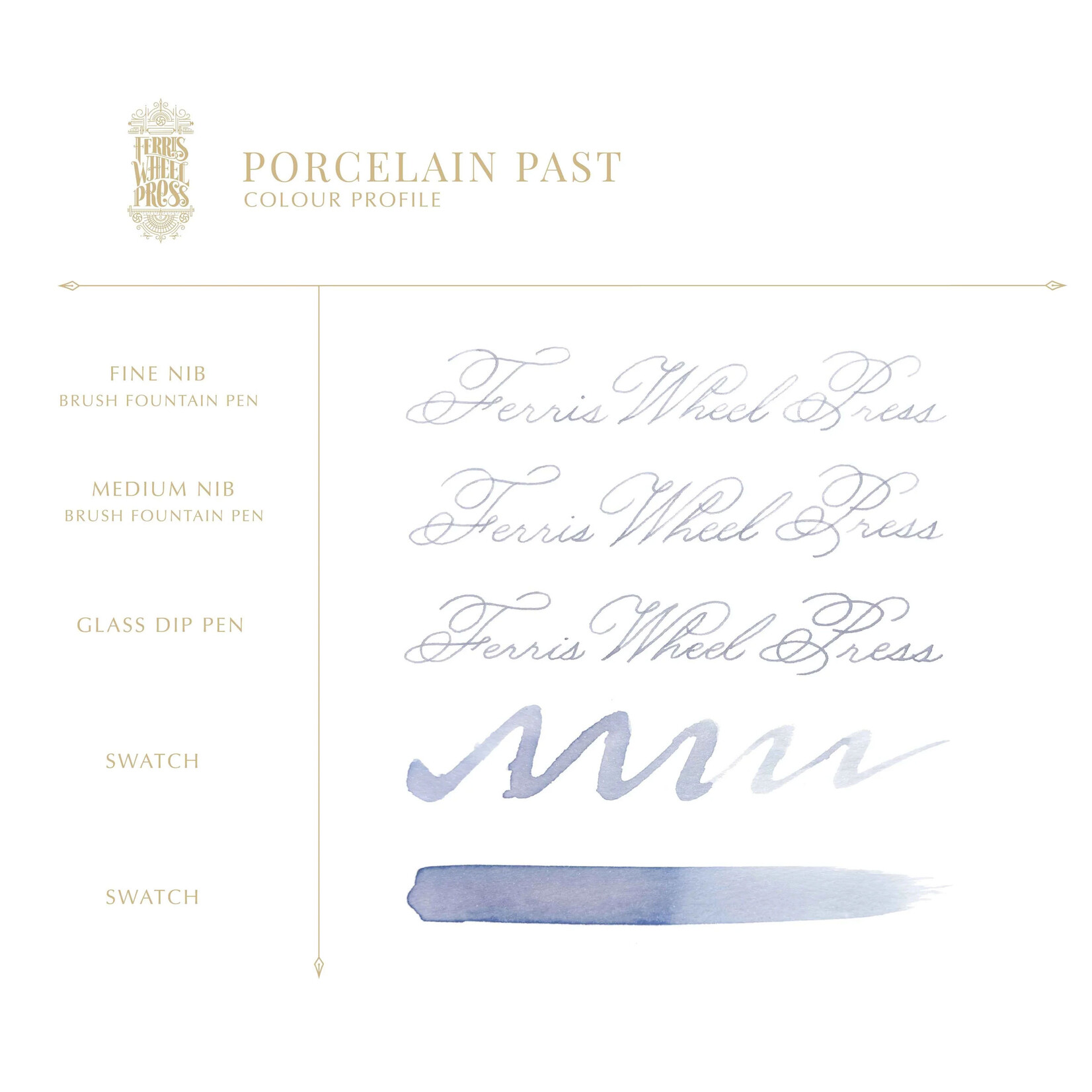 Ferris Wheel Press Fountain Pen Ink - Porcelain Past (38ml / 10ml)