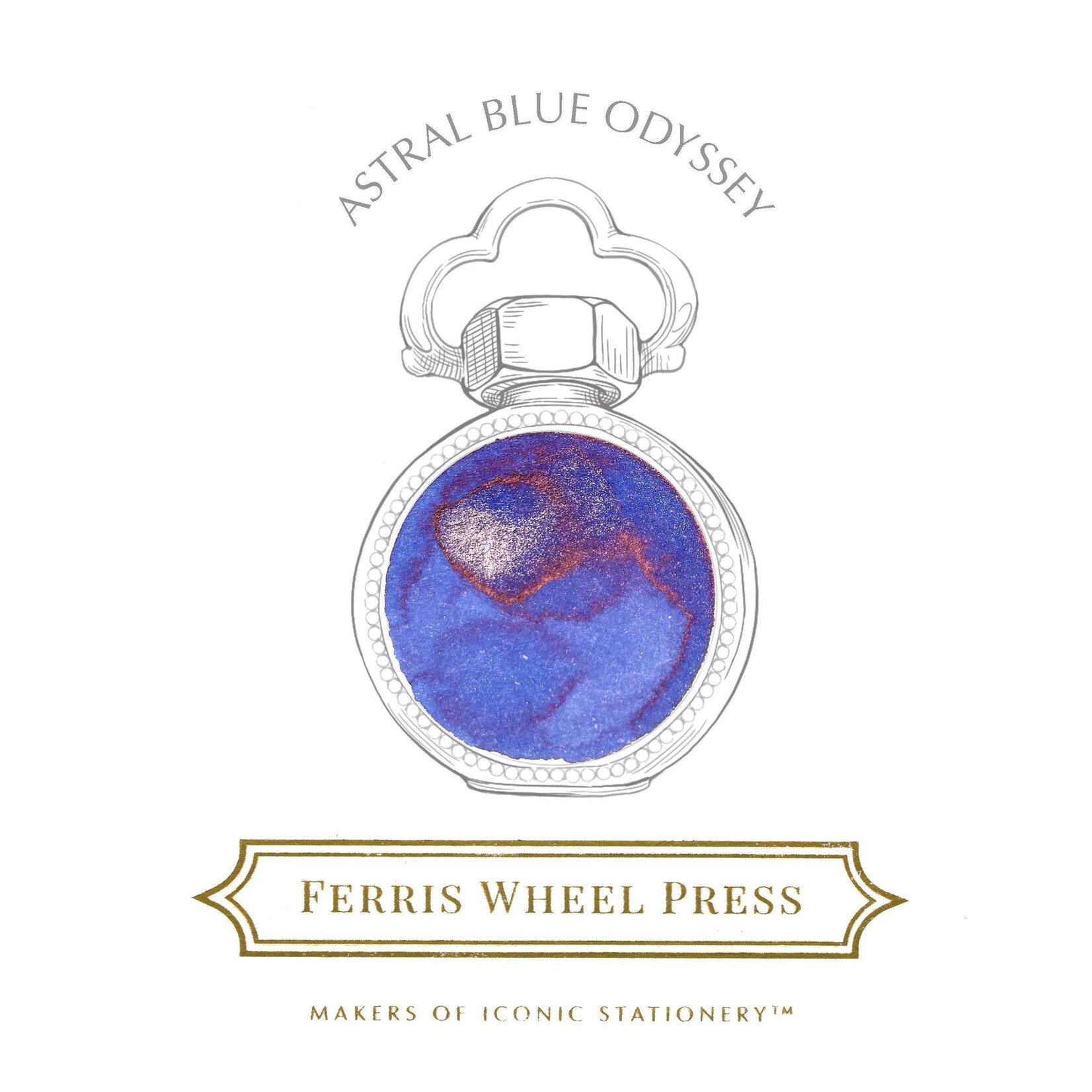 Ferris Wheel Press Fountain Pen Ink - Astral Blue Odyssey (38ml/10ml)