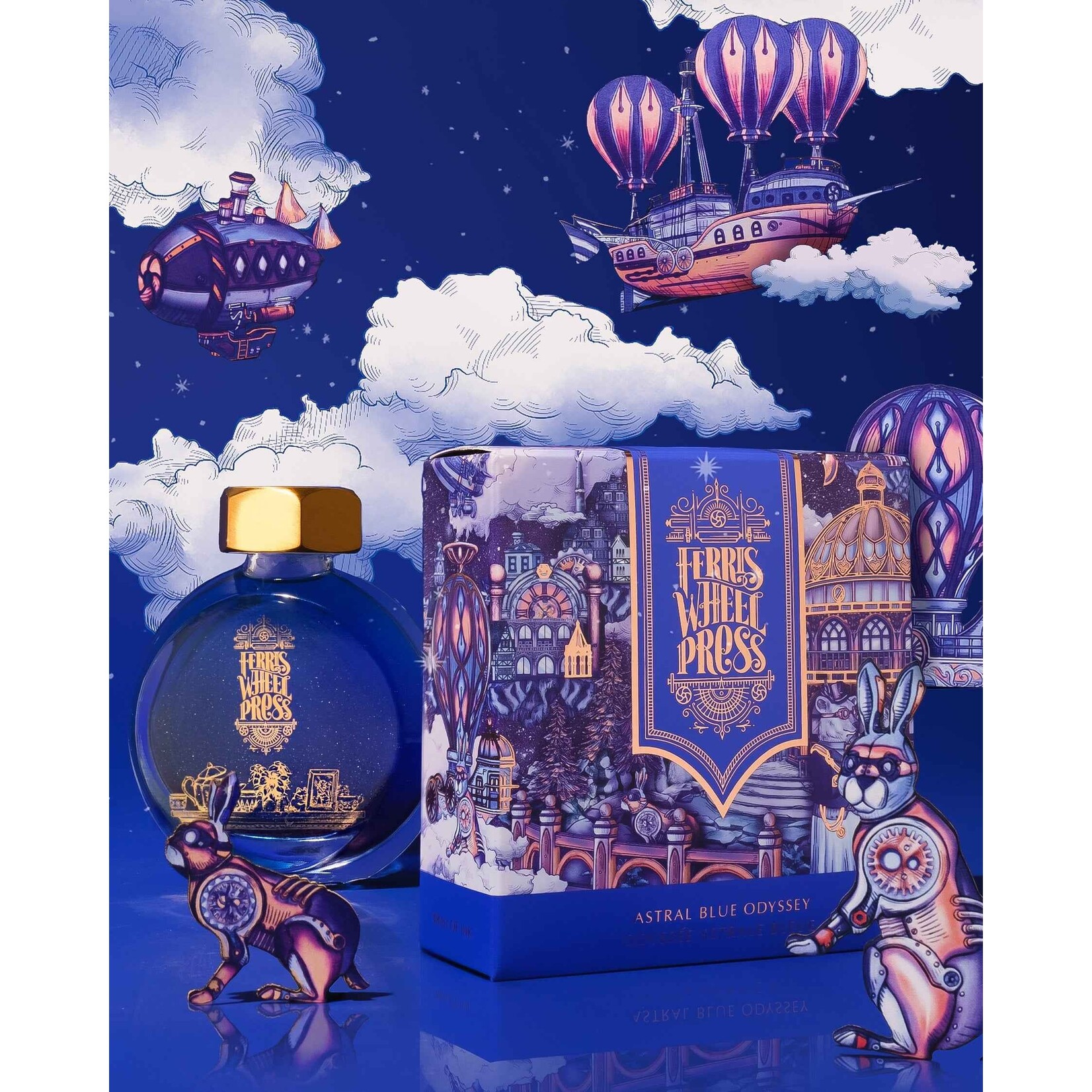 Ferris Wheel Press Fountain Pen Ink - Astral Blue Odyssey (38ml/10ml)