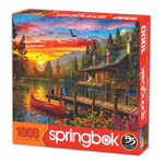 Springbok Jigsaw Puzzle - Cabin Evening Sunset (1000-Piece)