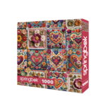 Springbok Jigsaw Puzzle - Crochet Hearts (1000-Piece)