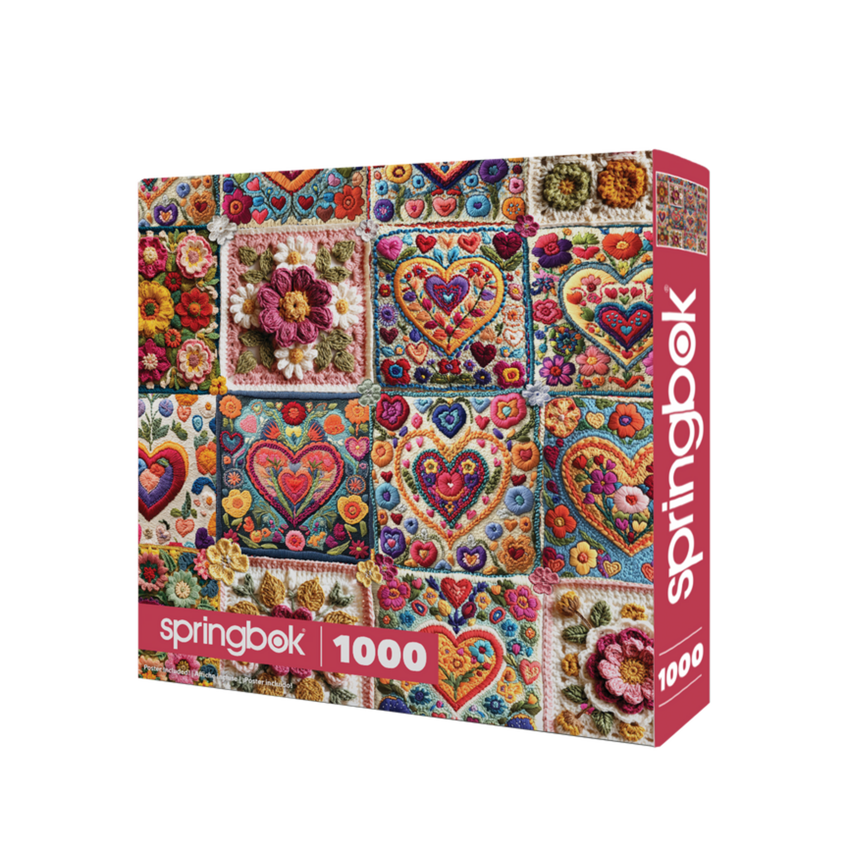Springbok Jigsaw Puzzle - Crochet Hearts (1000-Piece)
