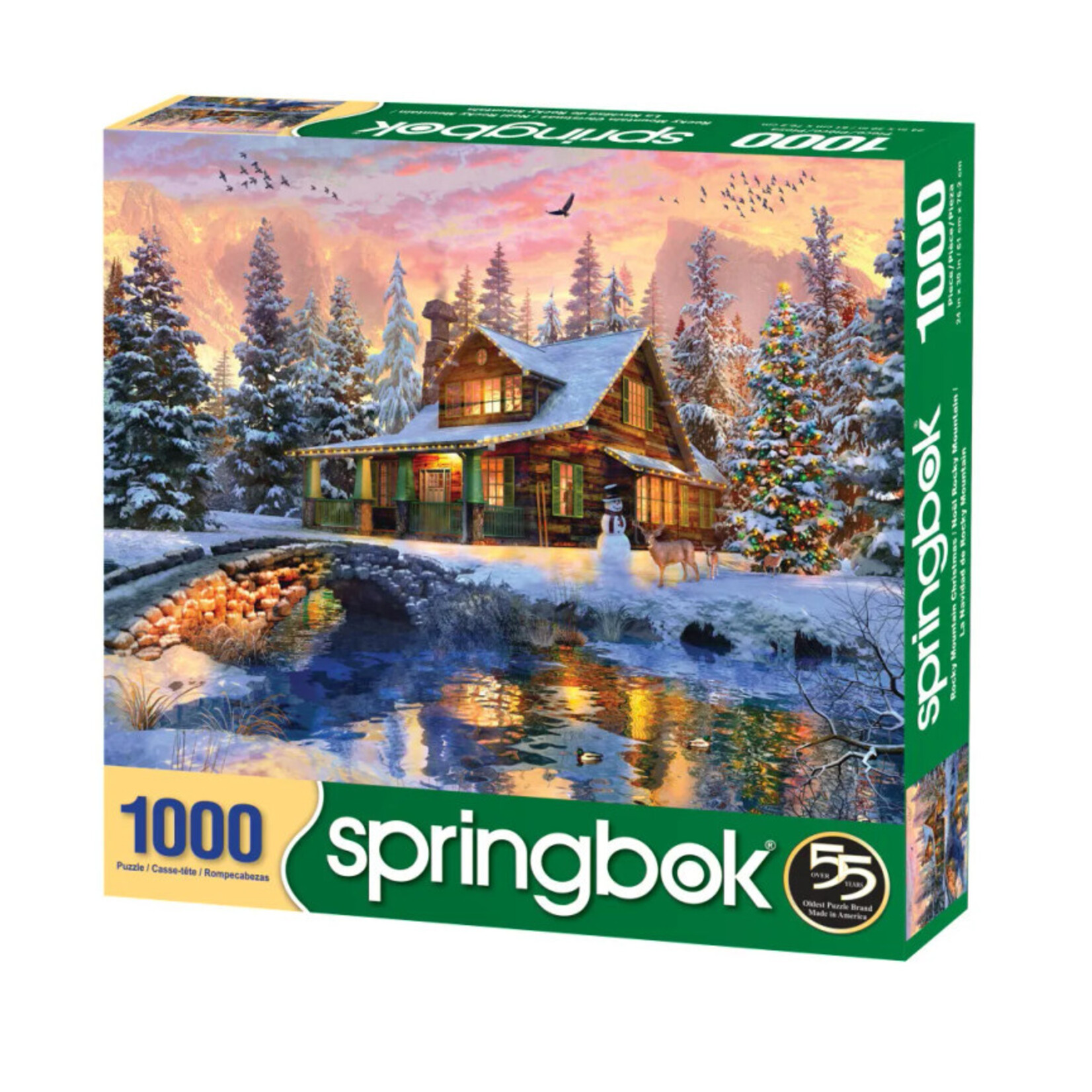 Springbok Jigsaw Puzzle - Rocky Mountain Christmas (1000-Piece)